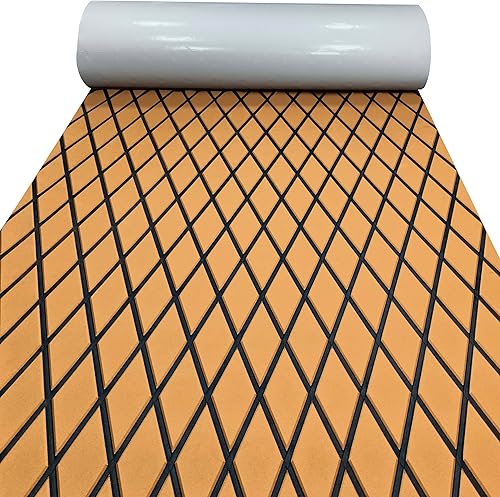 Suelo de lancha de espuma EVA, antideslizante, autoadhesivo para lancha motora, lancha de pesca, caravana, yate, kayak, piscina, 110.2 pulgadas,