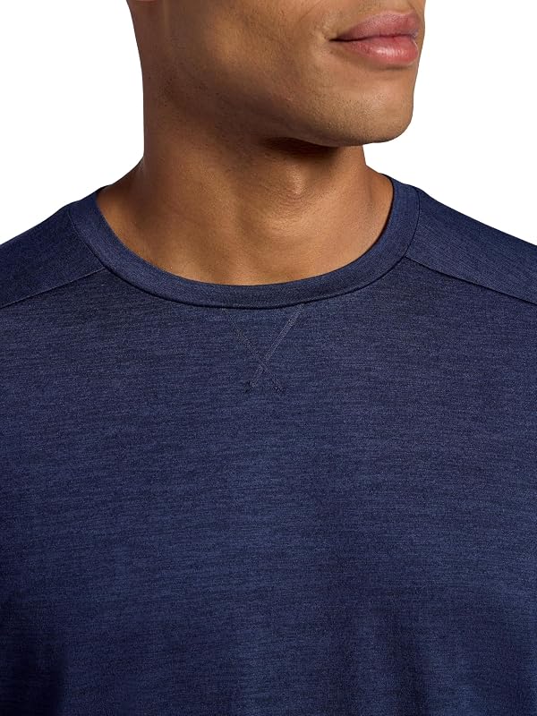 HEAD Men’s Guard Long Sleeve Crewneck Top, Relaxed Fit, Stretch Midweight Material, Navy Heather, Large by HEAD - Used condition - Image 4