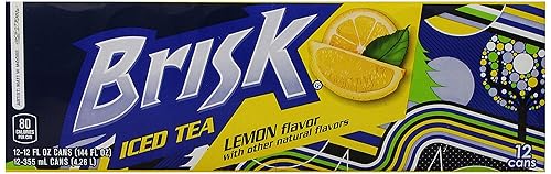 Lipton Brisk - Té helado de limón, 12 onzas líquidas (paquete de 12)