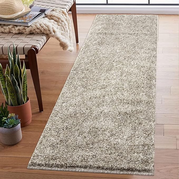 COZYLOOM Shag Runner Rug, 2x8 ft Ultra Soft Fluffy Rugs