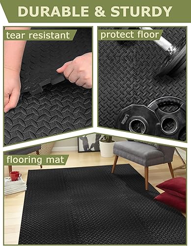Miniatura 10 de innhom 122448 Tiles Gym Flooring Gym Mats Exercise Mat for Floor Workout Mat Foam Floor Tiles for Home Gym Equipment Garage