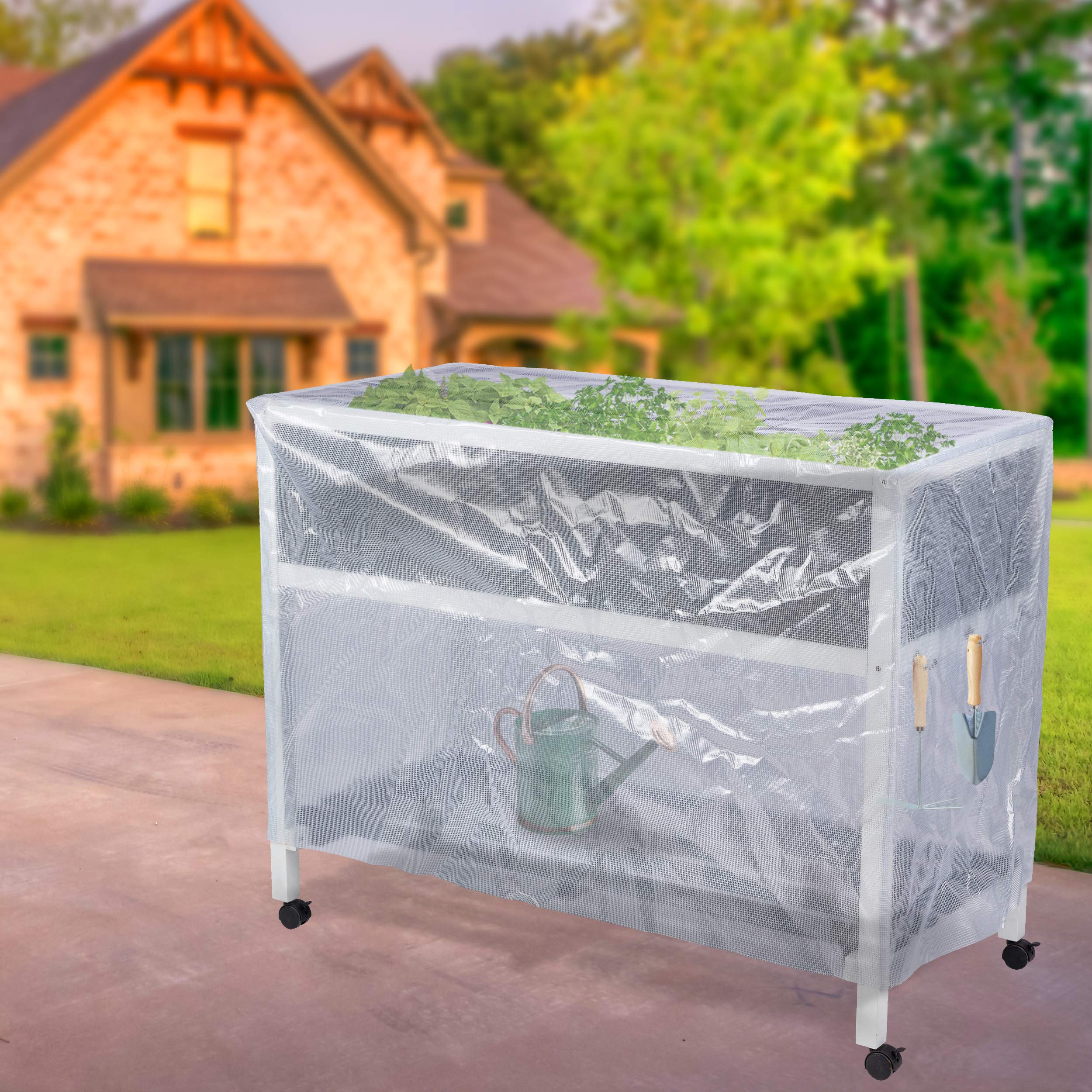 Pflanztrog Abdeckfolie 210x162 Cm - Vliesstoff Für Hochbeete & Gemüsegarten