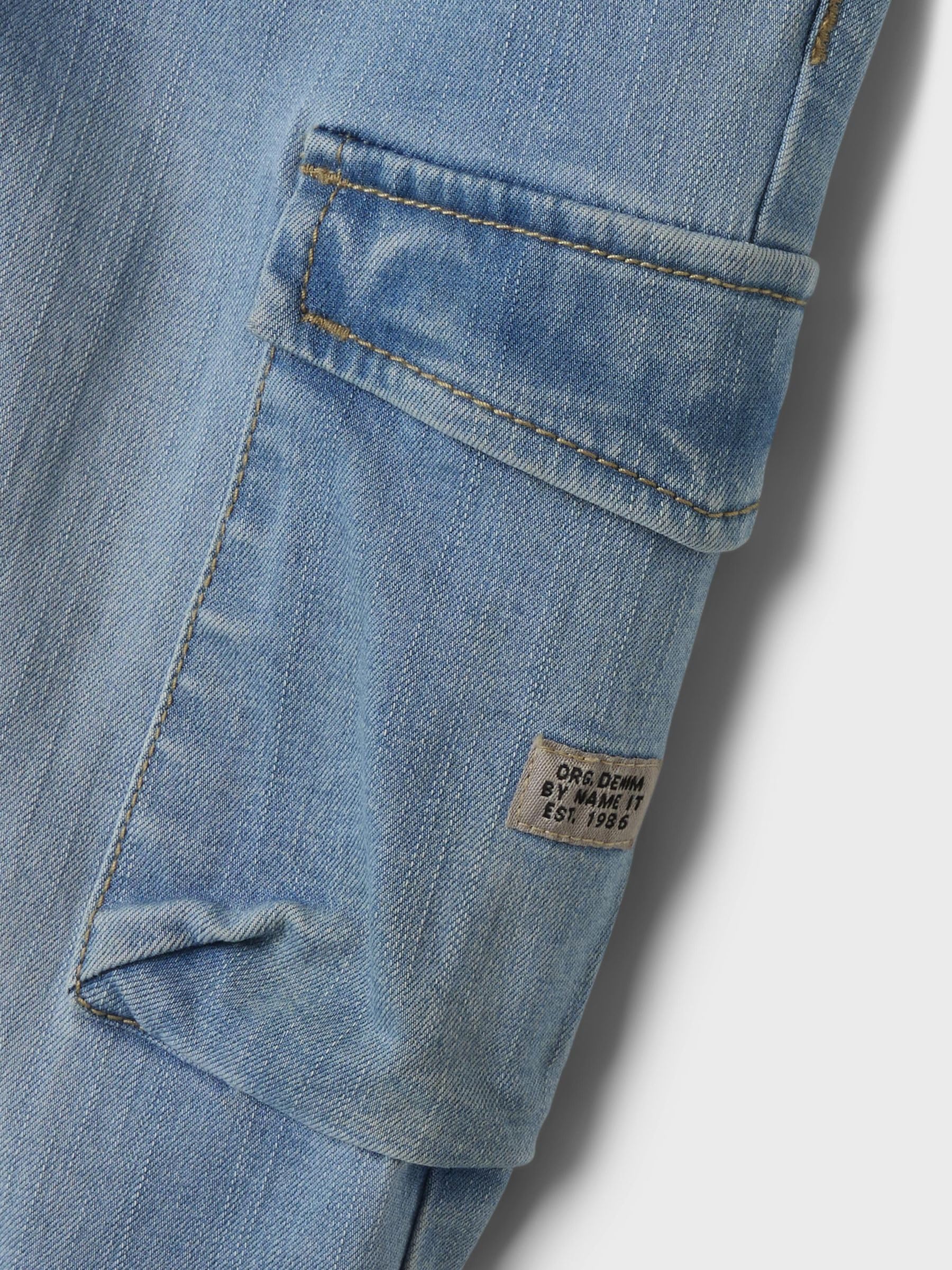 NAME IT Jungen Nmmben Baggy Jeans 9770-yt Noos Cargohose, Medium Blue Denim, 104 EU – Ansicht 7