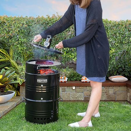 Amazon.com: Barton Barrel Smoker BBQ Grill Carbón Multifunción al aire  libre Pizza Horno Fogenero Barbacoa Madera : Patio, Césped y Jardín