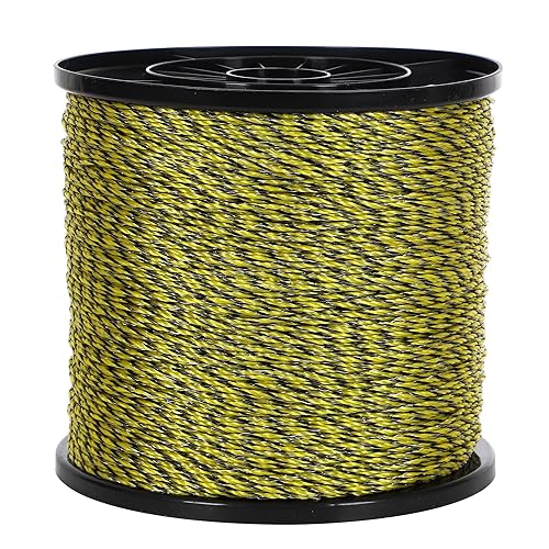 Houseables Alambre eléctrico para cerca, valla de alambre caliente, valla eléctrica, valla de ganado, cuerda de alambre eléctrico para pollo,