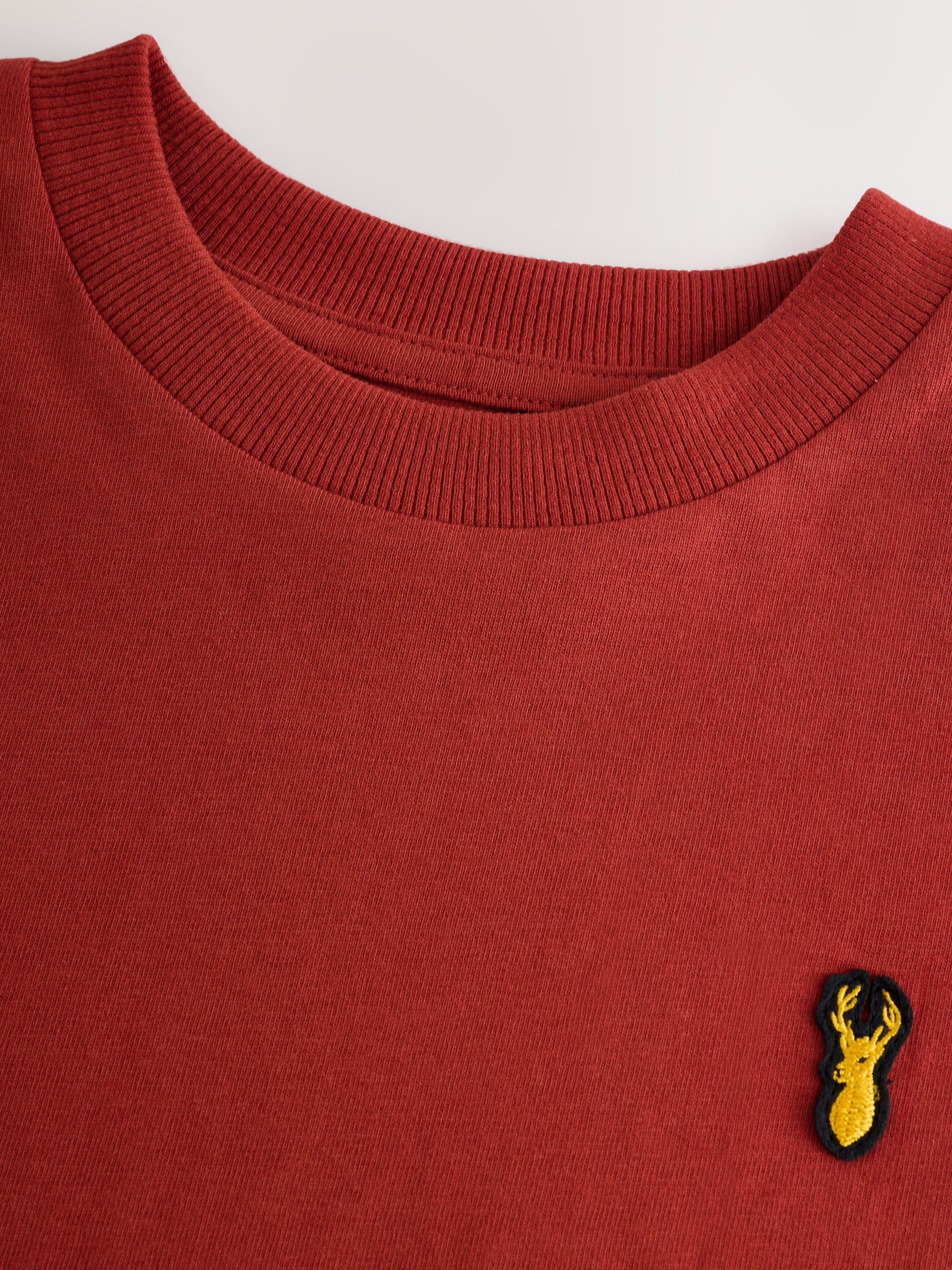 NEXT Jungen T-Shirts mit Hirsch-Stickerei, 4er-Pack
