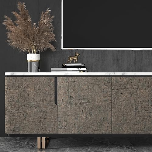 Miniatura 8 de Papel de contacto de mármol marrón de 24 x 354 pulgadas, papel tapiz impermeable para encimera, papel de contacto autoadhesivo de mármol, papel de