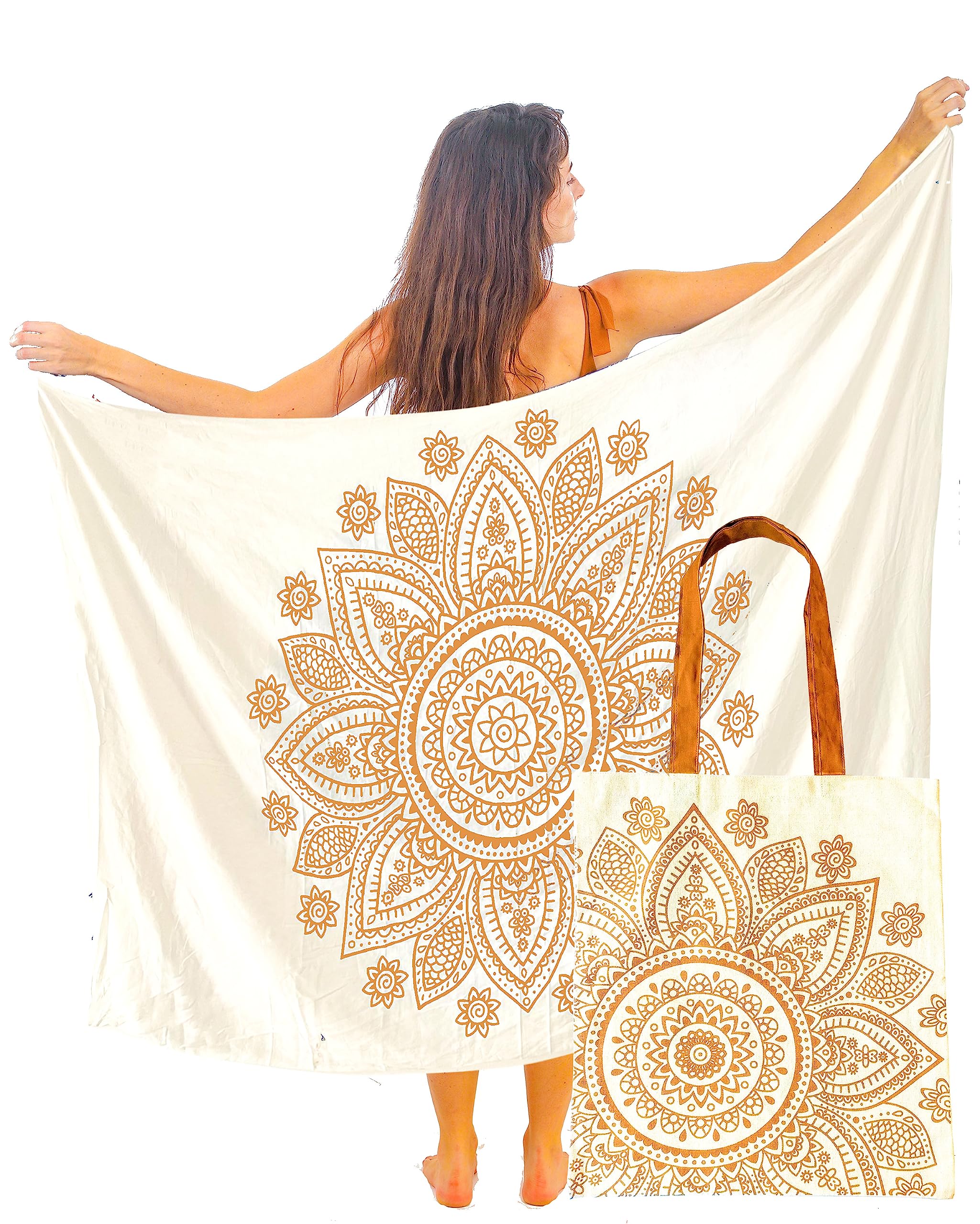 Mandala Life ART Mandala Life ART Pareo de Playa para Mujer - Envoltura de Pareo de algodón - Cubrir Bikini - Tela Decorativa