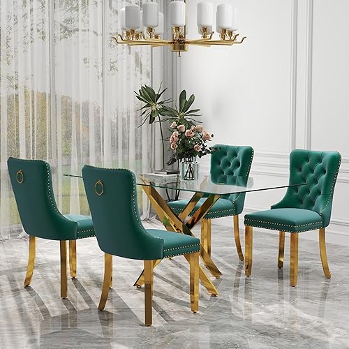 Miniatura 69 de Juego de comedor de cristal de lujo plateado de 5 piezas, juego de mesa de cocina minimalista moderno para 4 personas, juego de comedor con negro +