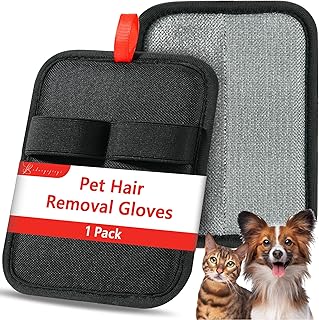 Boduoyejieyi Pet Hair Removal Glove,Static Electricity Grooming Mitt Tool for Dogs & Cats - Remove Fur from Pets, Furnitur...