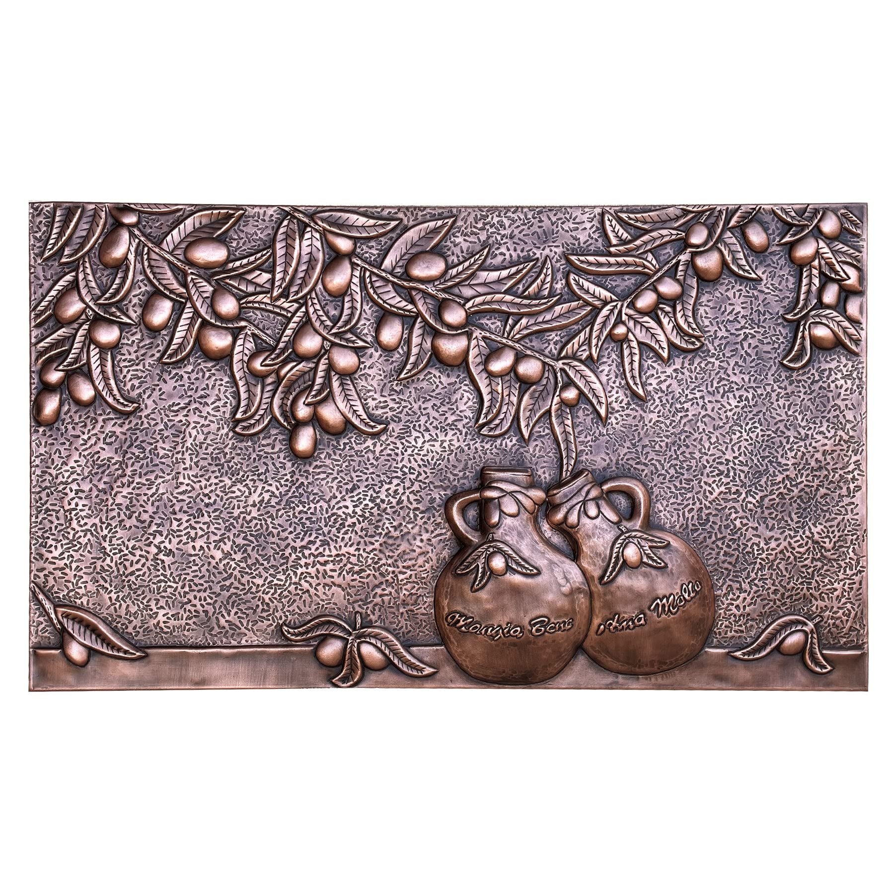 SINDA Handcrafted Copper Backsplash for Kitchen, Wine Fruit Bowl