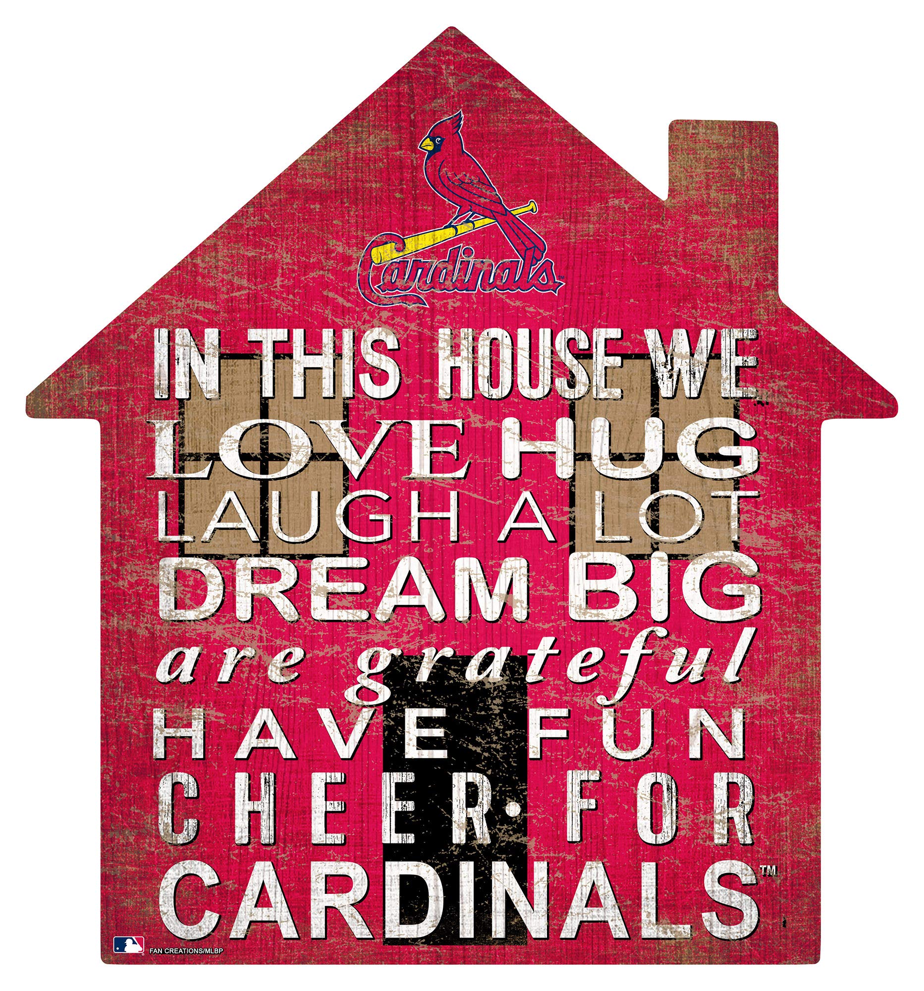 Fan Creations MLB St. Louis Cardinals Unisex Saint (St.) Louis Cardinals House Sign, Team Color, 12 inch