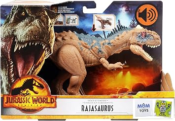 Jurassic World Rajasaurus Dinosaur Action Figure Dino Kids Roar Strike Feature 2 My Outlet Mall Stickers with Attack Roar Gift Pack
