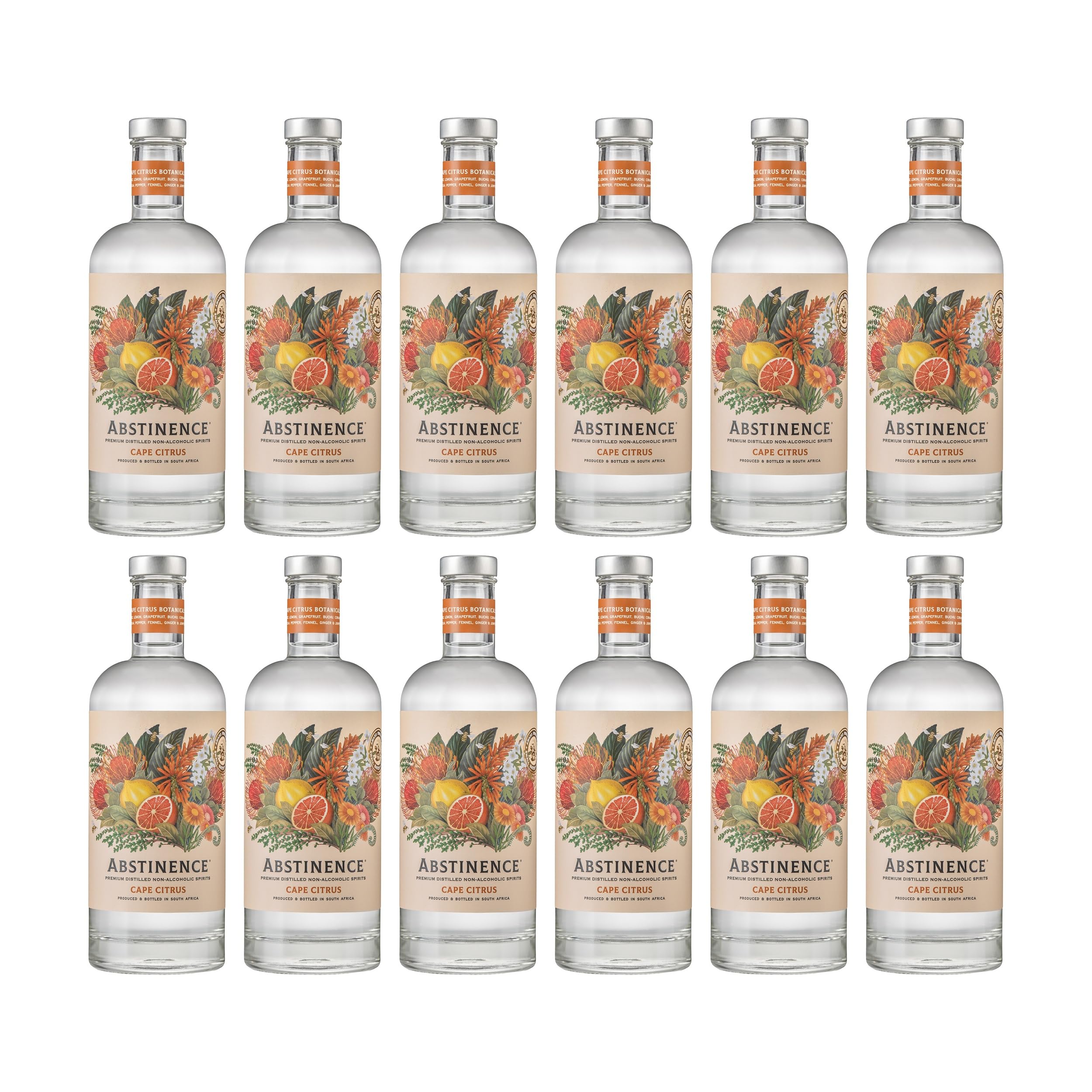 Curated Beverages Abstinence Cape Citrus alkoholfrei Likör trocken Südafrika inkl. FeinWert E-Book (12 x 0.5 l)