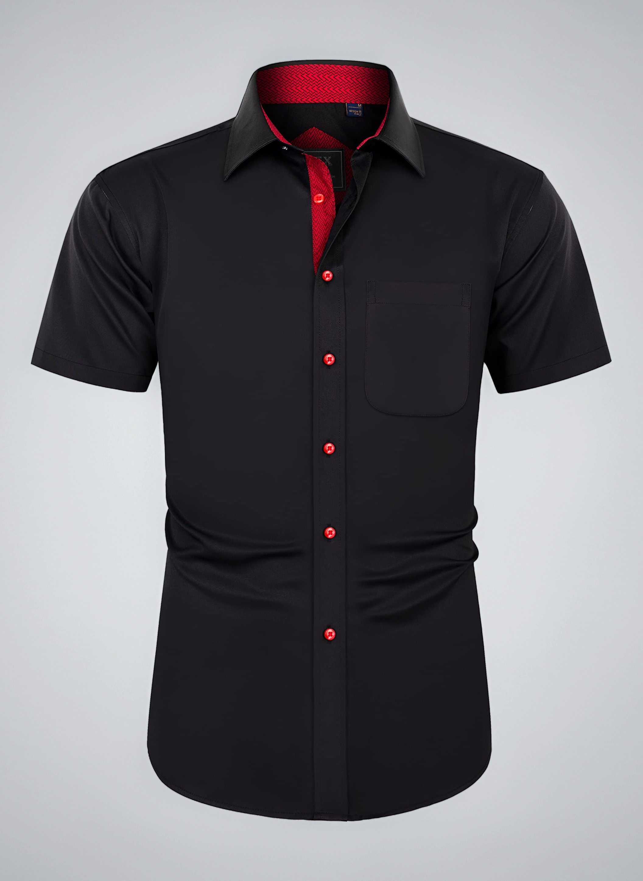 Men's Short Sleeve Dress Shirt Non Iron Stretch Regular Fit Summer Business Smart Casual Button Down Shirts