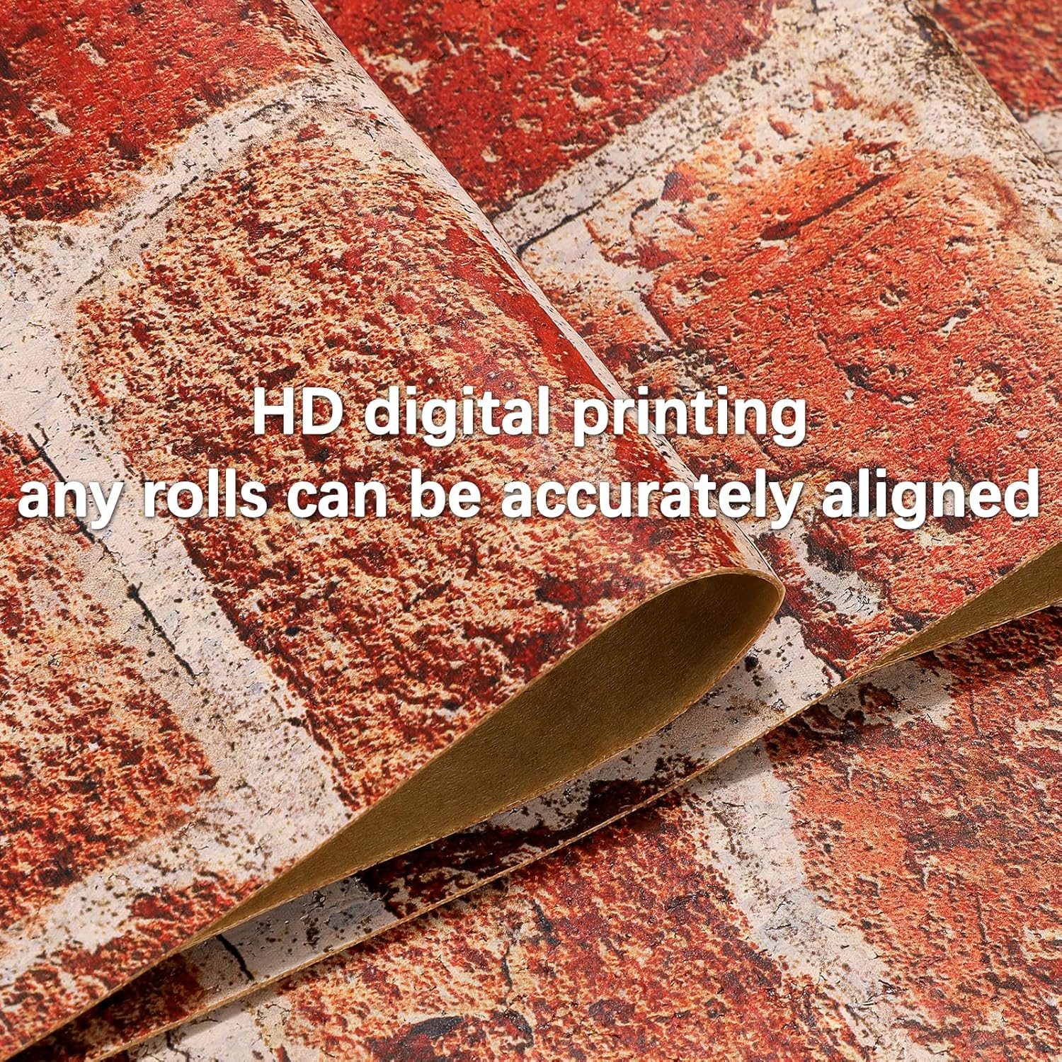 Peel and Stick Brick Wallpaper, Self-Adhesive Contact Paper with Retro Style, Made of 100% Real Cork, 16.5"x118.1" (Bricork)