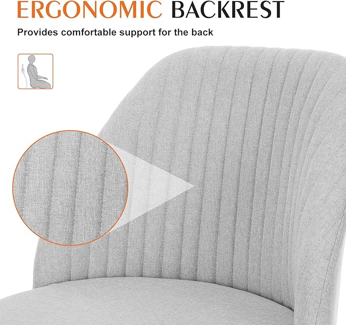 Silla de Oficina Giratoria Ergonómica sin Brazos Ajustable e miniatura 5