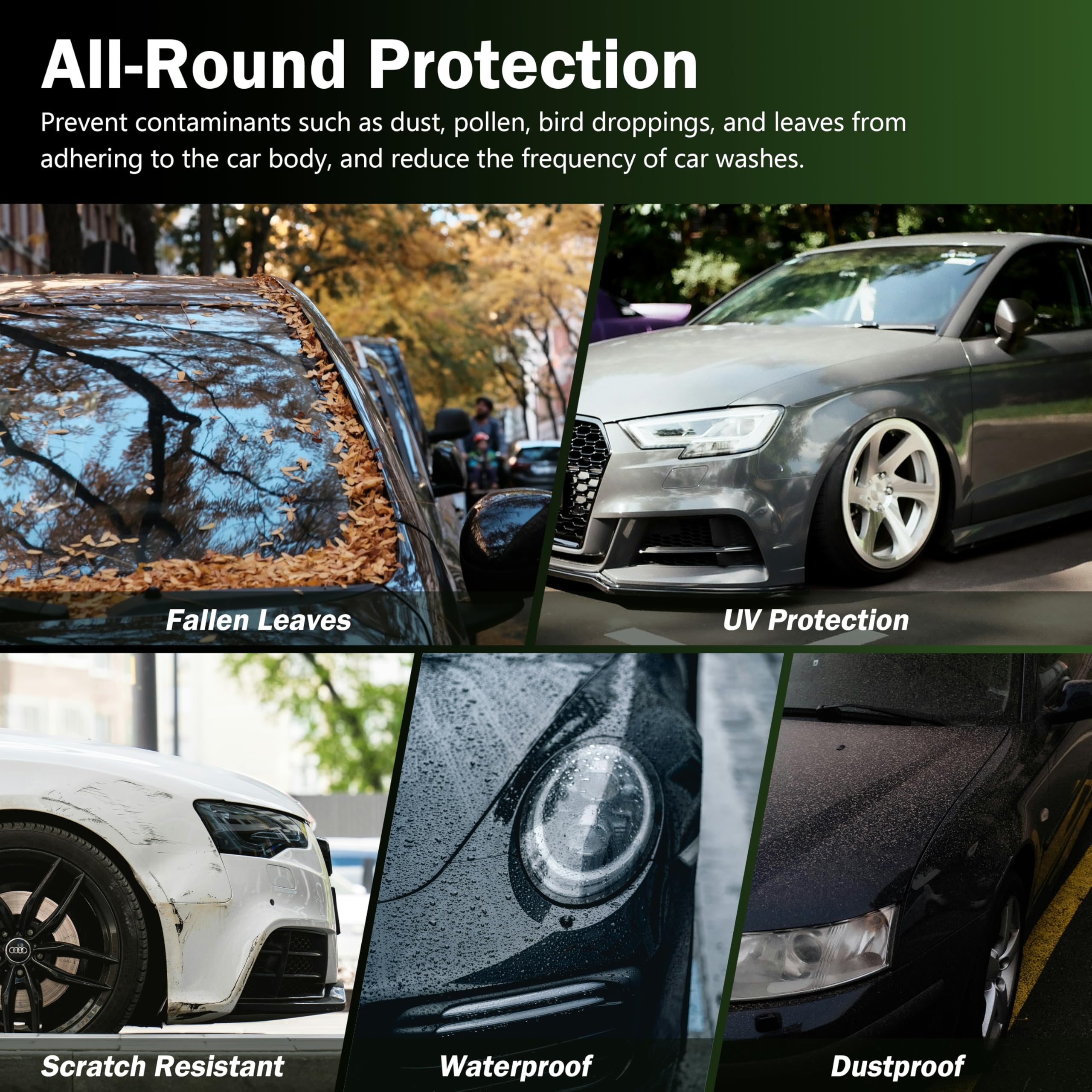 Custom Fit for Jeep Wrangler 4 Door Car Cover in Full Exterior All Weather Protection Waterproof Dustproof Sun — view 6