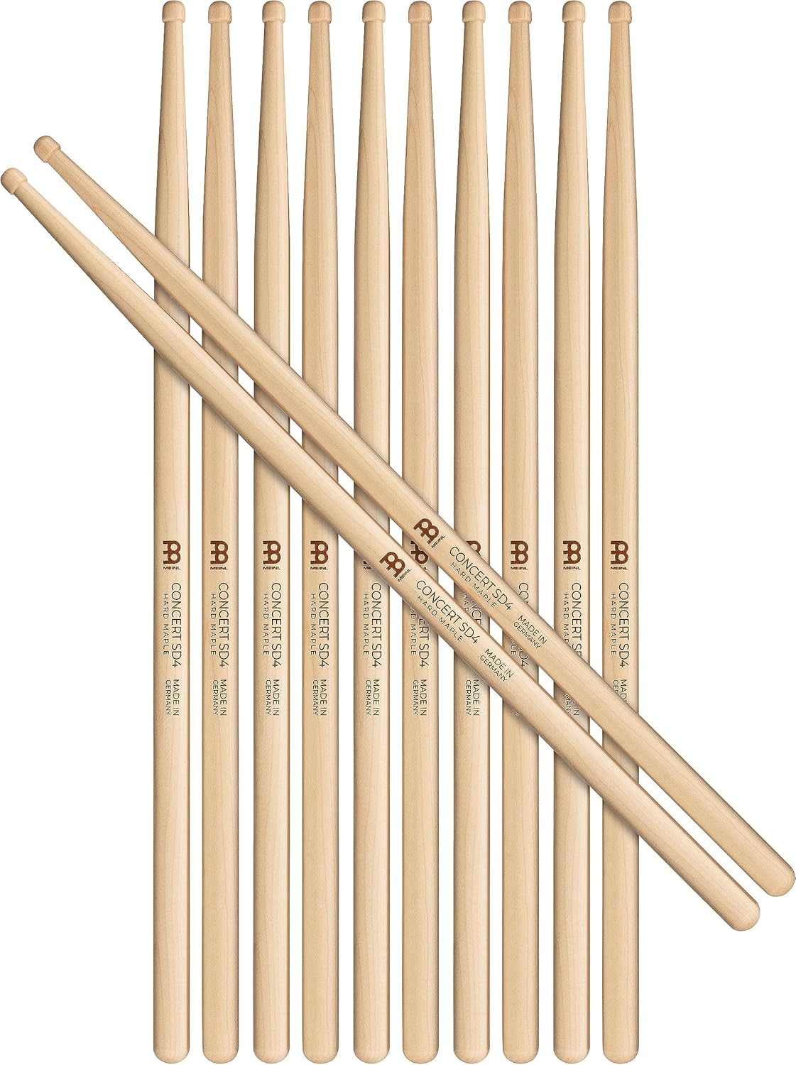 Meinl Stick & Brush Drumsticks, Concert SD4 Half Brick – Maple Wood Drum Sticks with Barrel Tip – Live, Practice, Drum Kits, Percussion – MADE IN GERMANY