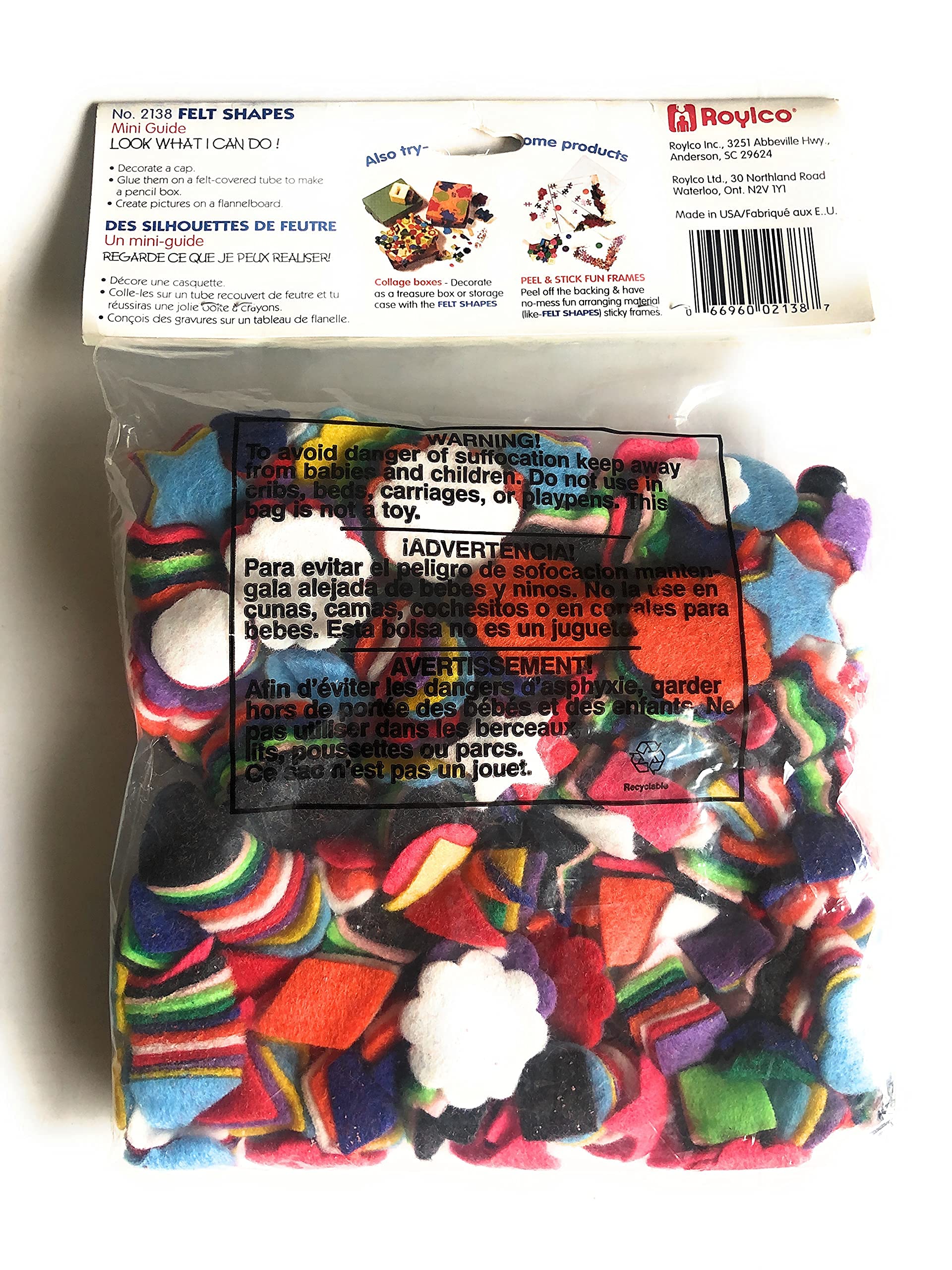 Felt Shapes 500 Pieces MORCEAUX Felt Shapes, Heart, Star, and Geometric Design