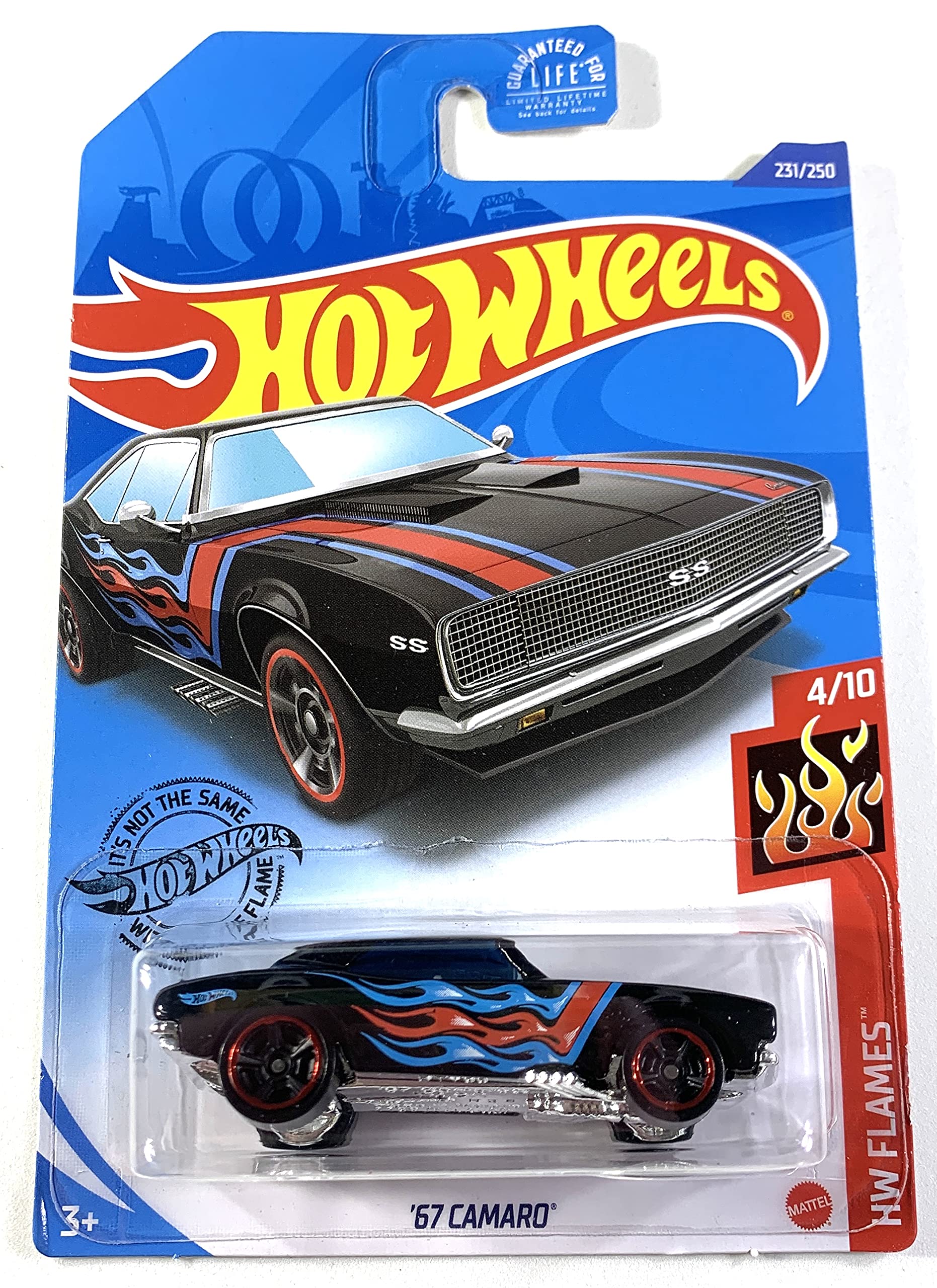 Hot Wheels, '67 Camaro Black, HW Flames 4/10, 231/250 : Amazon.sg