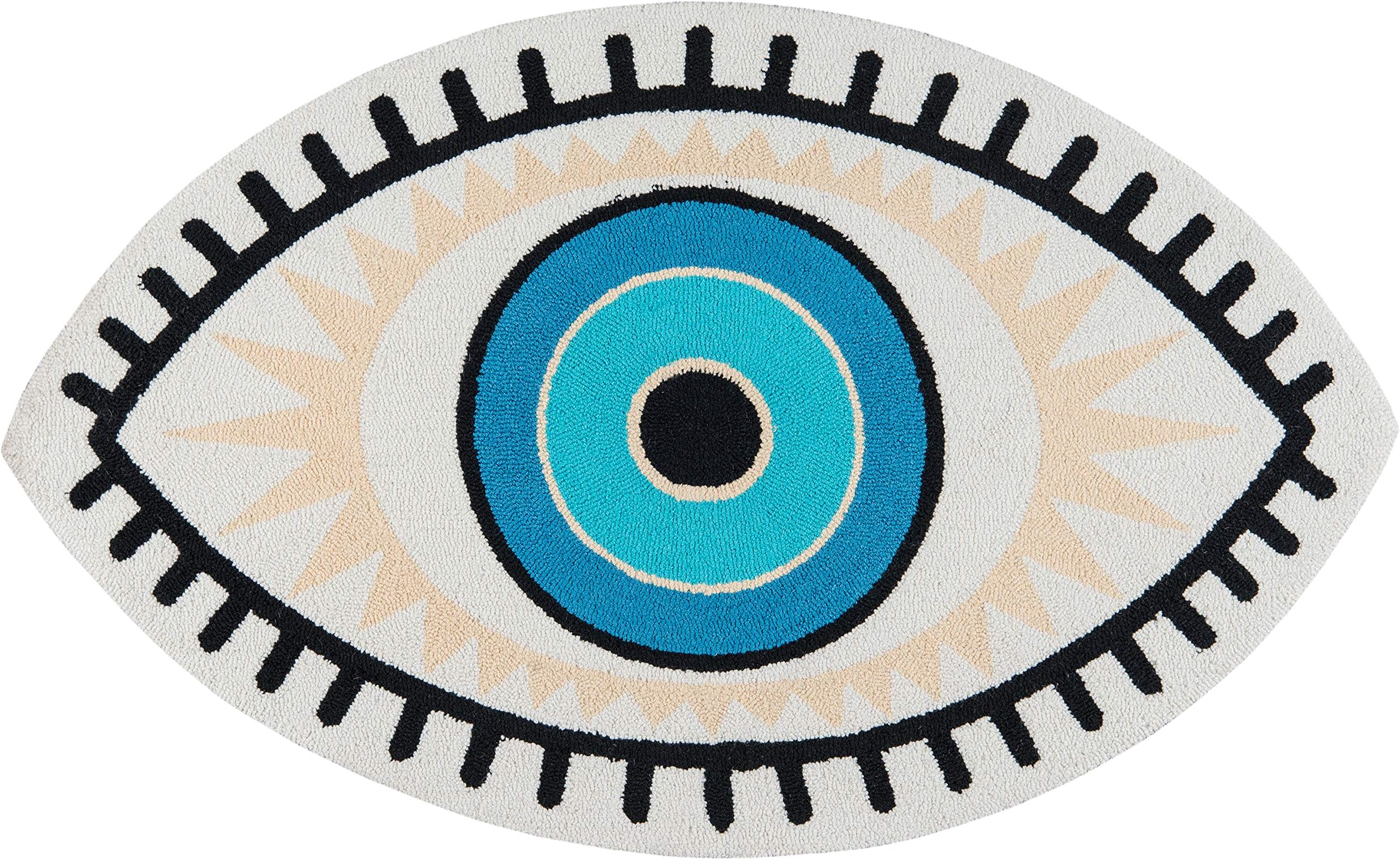 Novogratzby Momeni Cucina All Seeing Eye Multicolor Kitchen Mat 2' x 3'