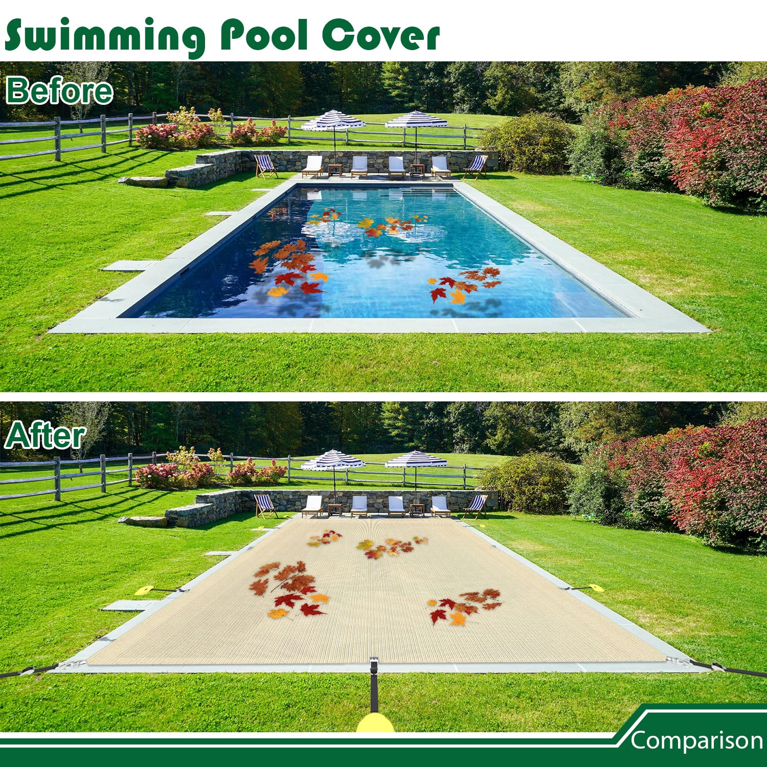 Amazon.com : Goleray 20'x20' Pool Covers for Inground Pools