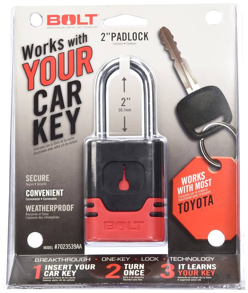 SCHLÜSSEL ジャケット Bolt 7023539 Padlock for Toyota Keys - Combination Padlocks