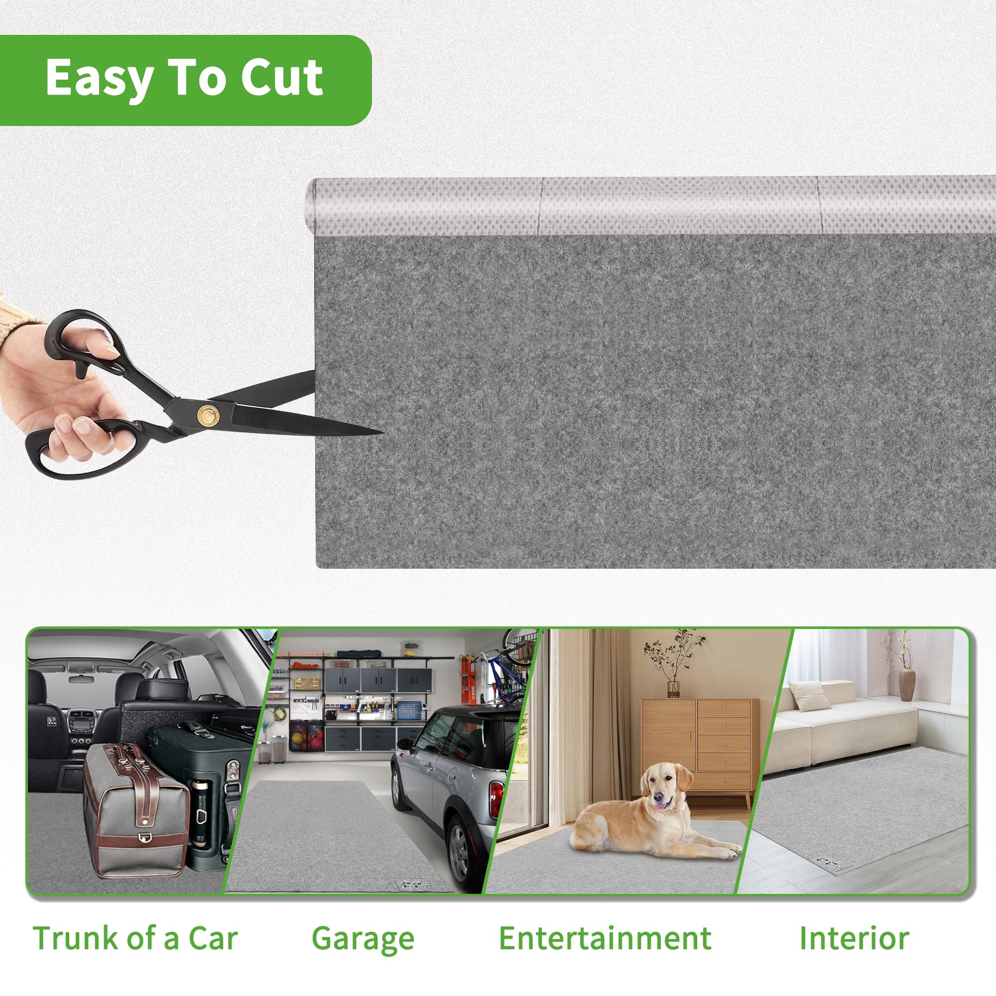 10L0L Tapis de sol de garage de qualité supérieure pour voiturette de golf, imperméable, antidérapant, absorbant l'huile et tapis de mécanicien avec envers en caoutchouc imperméable pour Yamaha, club,