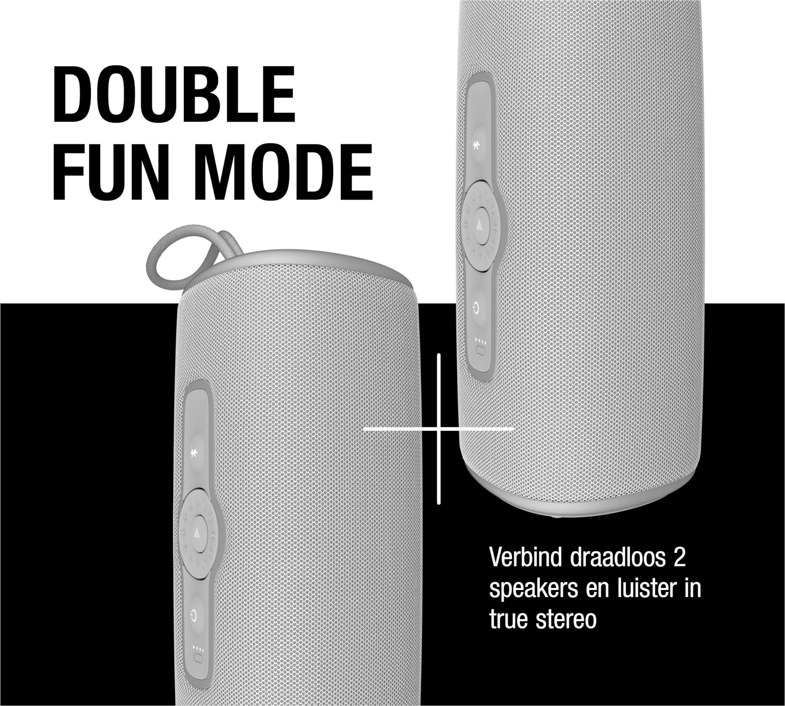 Fresh 'n Rebel Bold M2 Bluetooth Speaker met 24 uur Speeltijd, Waterdichte ( IP67) Draagbare Bluetooth Muziek Box, Party mode, Volumeregeling ring, Diepe bas, Krachtig volume (Blauw