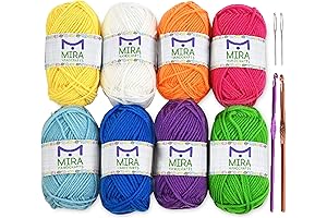 Mira Handcrafts 40 Assorted Colors Acrylic Yarn Skeins