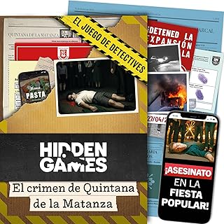 Comprar Hidden Games – Escena del Crimen – El Crimen de Quintana de la Matanza – Juego de Misterio para Resolver Crimen, crímenes imperfectos, Caso policial para Resolver, Español, Escape Room