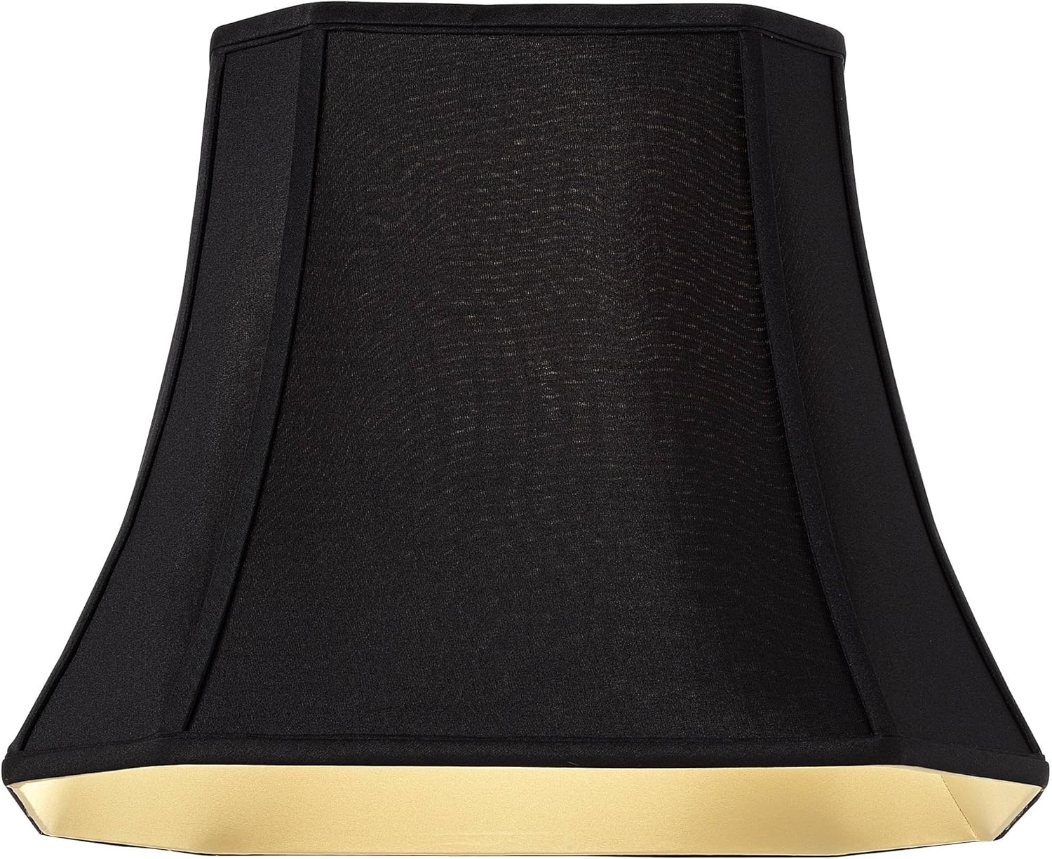 Black Oblong Cut Corner Large Lamp Shade 10" Wide x 7" Deep at Top and 16" Wide x 12" Deep at Bottom and 13" Slant x 12.5" H (Spider) Replacement with Harp and Finial - Springcrest