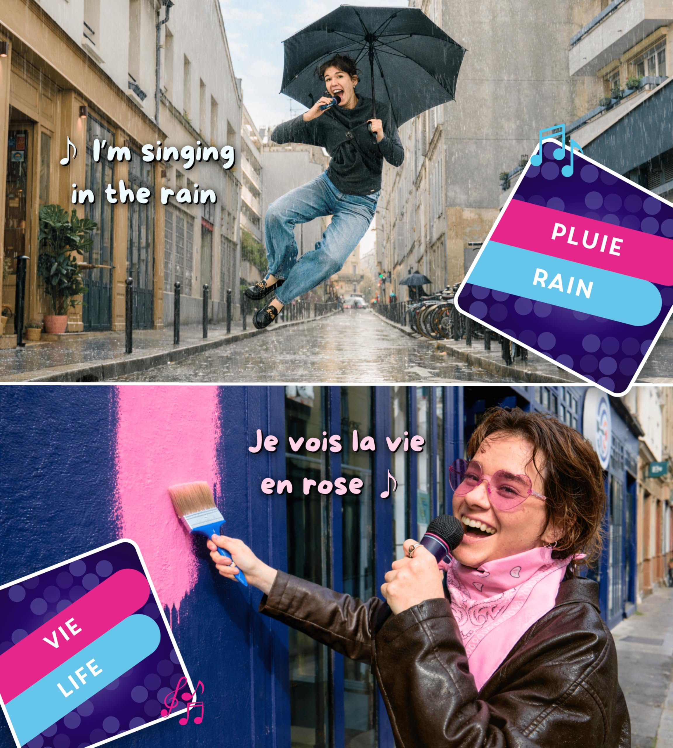 STARAOKÉ – Jeu de société Musical et drôle - Jeu d'Ambiance Entre Amis ou en Famille - Attrapez la réplique de Micro et Chantez Avant Les Autres ! Dès 8 Ans - 2 à 8 Joueurs - 350 Cartes Chant - 5