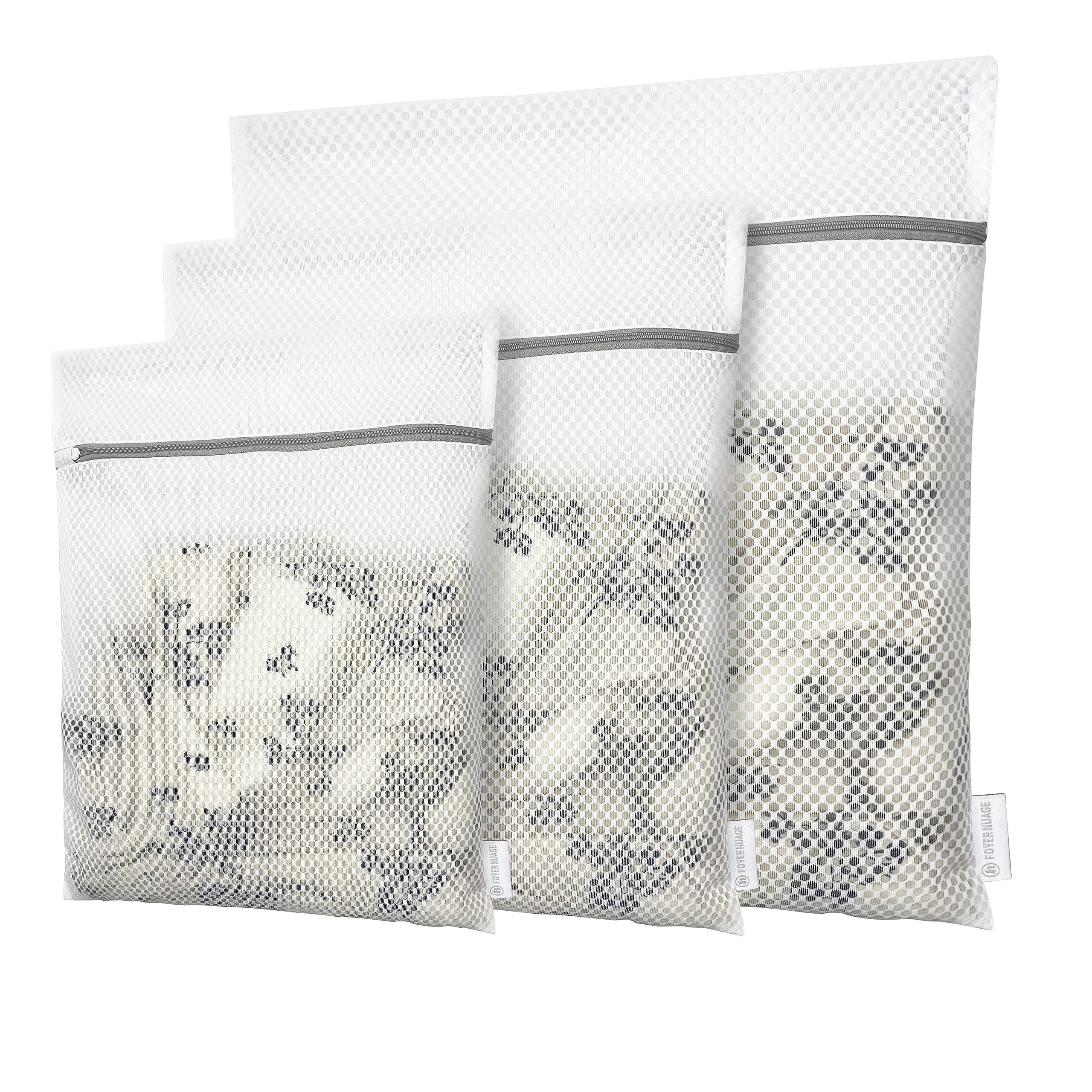 Wäschesäcke aus Wabennetz für Feinwäsche, Reiseaufbewahrung, Organisationstaschen, Wäschewaschbeutel für Unterwäsche, Dessous, BH, Bluse, Strümpfe, Socken, Jacke, Mantel, Decke, Schuhe(S+M+L)