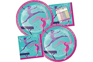 Gymnastics Party Decorations Pack Enchanting Bundle for 16 Guests