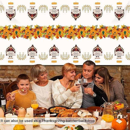Miniatura 6 de OHOME Paquete de 3 manteles desechables de Acción de Gracias, suministros de fiesta de Acción de Gracias de otoño para decoración de mesa de Acción