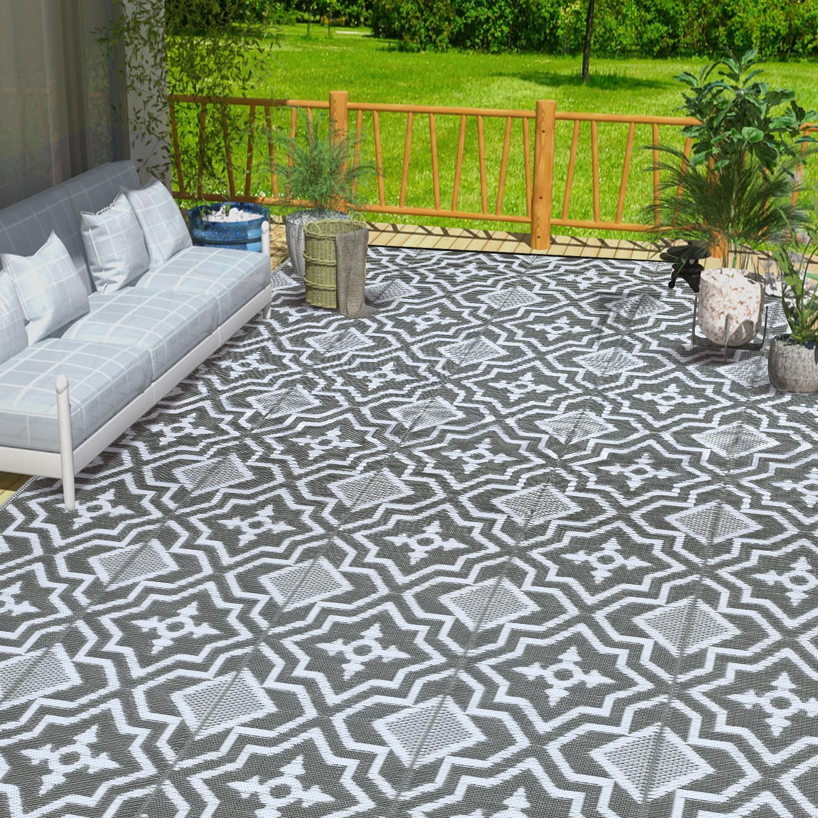 Plastic Straw Rug, Patio Rug Outdoor,RV Rug ,Reversible