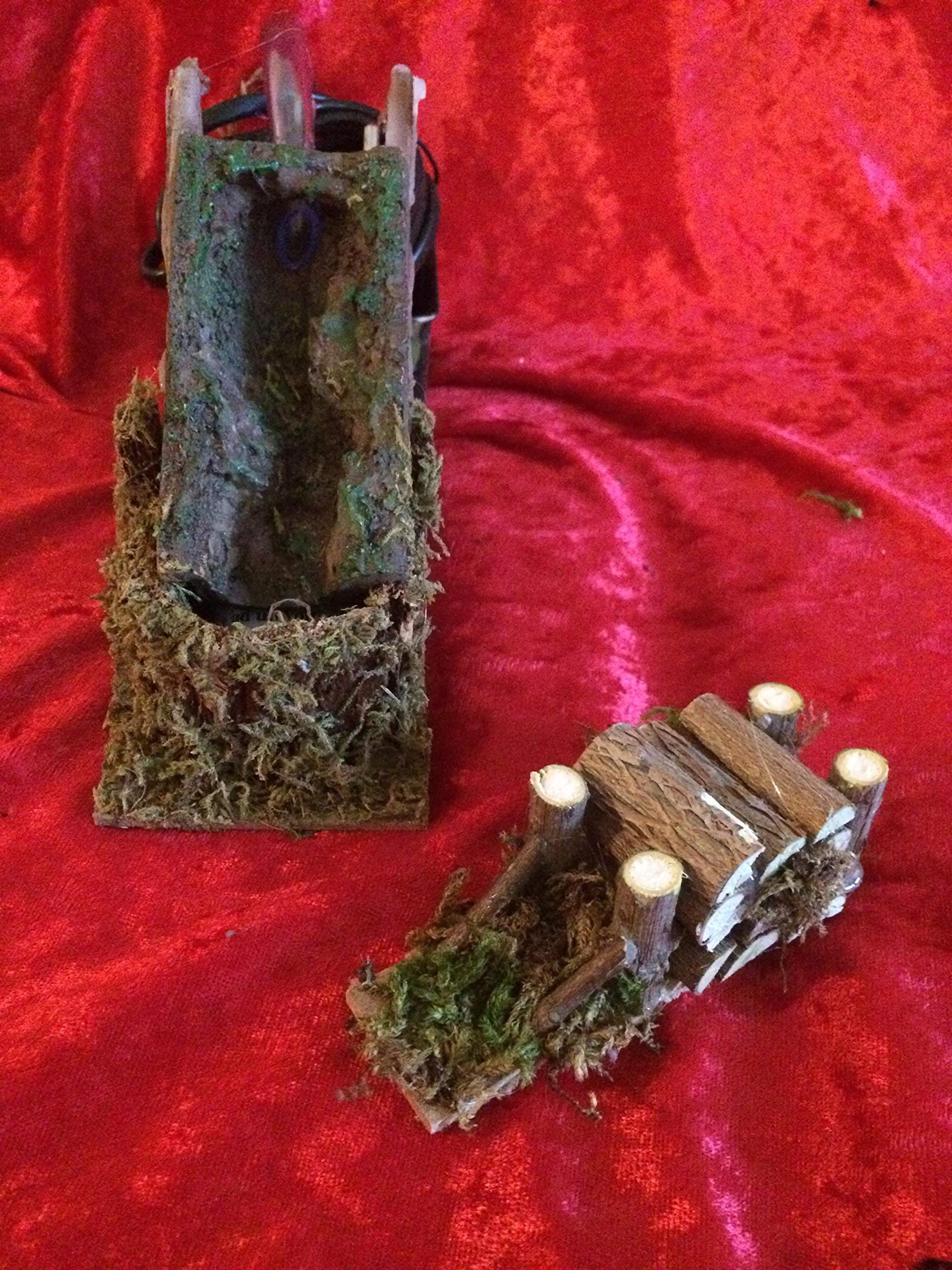ROSSI ROSA Cascada con Arroyo y Bomba, 18 x 6,5 x 12 cm