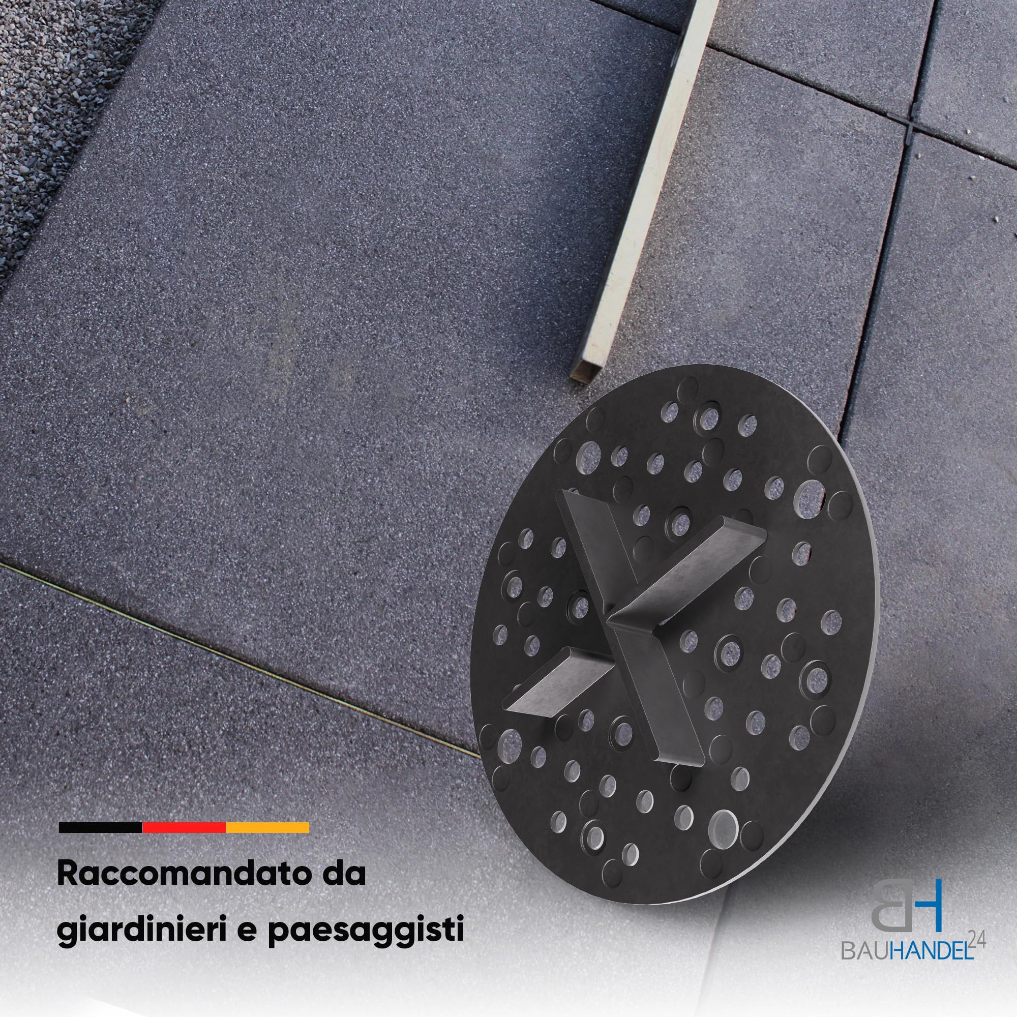 Bauhandel24 supporti regolabili pavimento croce per fughe 3 mm nero per pannelli da terrazzo cuscinetti in ghiaia con piatti per esterni posa semplice lastre cemento pietra naturale 50 pezzi balcone