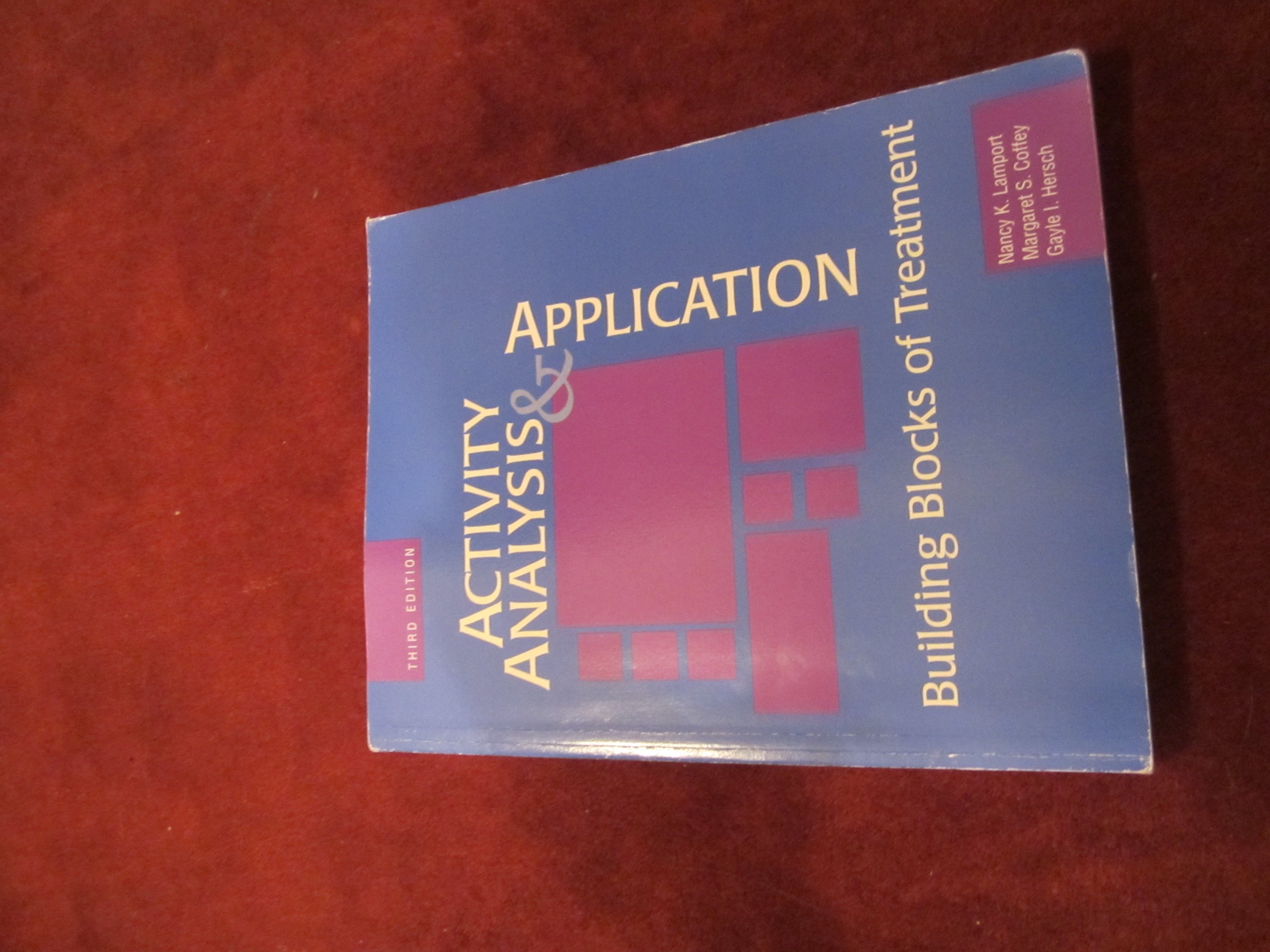 Activity Analysis & Application: Building Blocks of Treatment