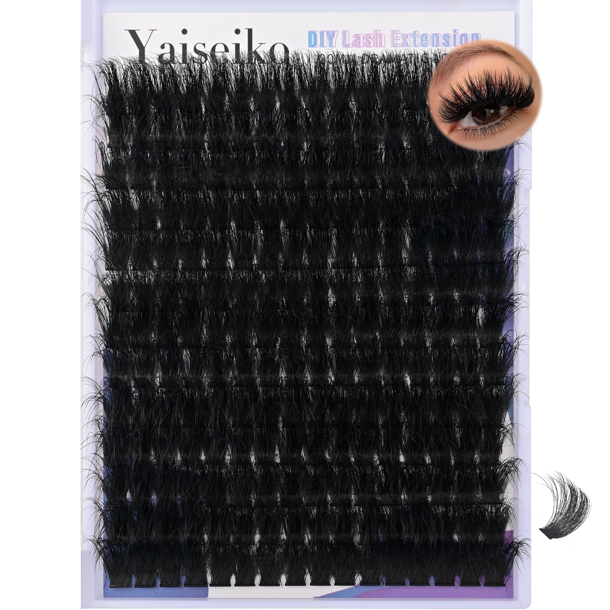 Yaiseiko Fluffy Lash Clusters - 300D Volume Eyelashes -25