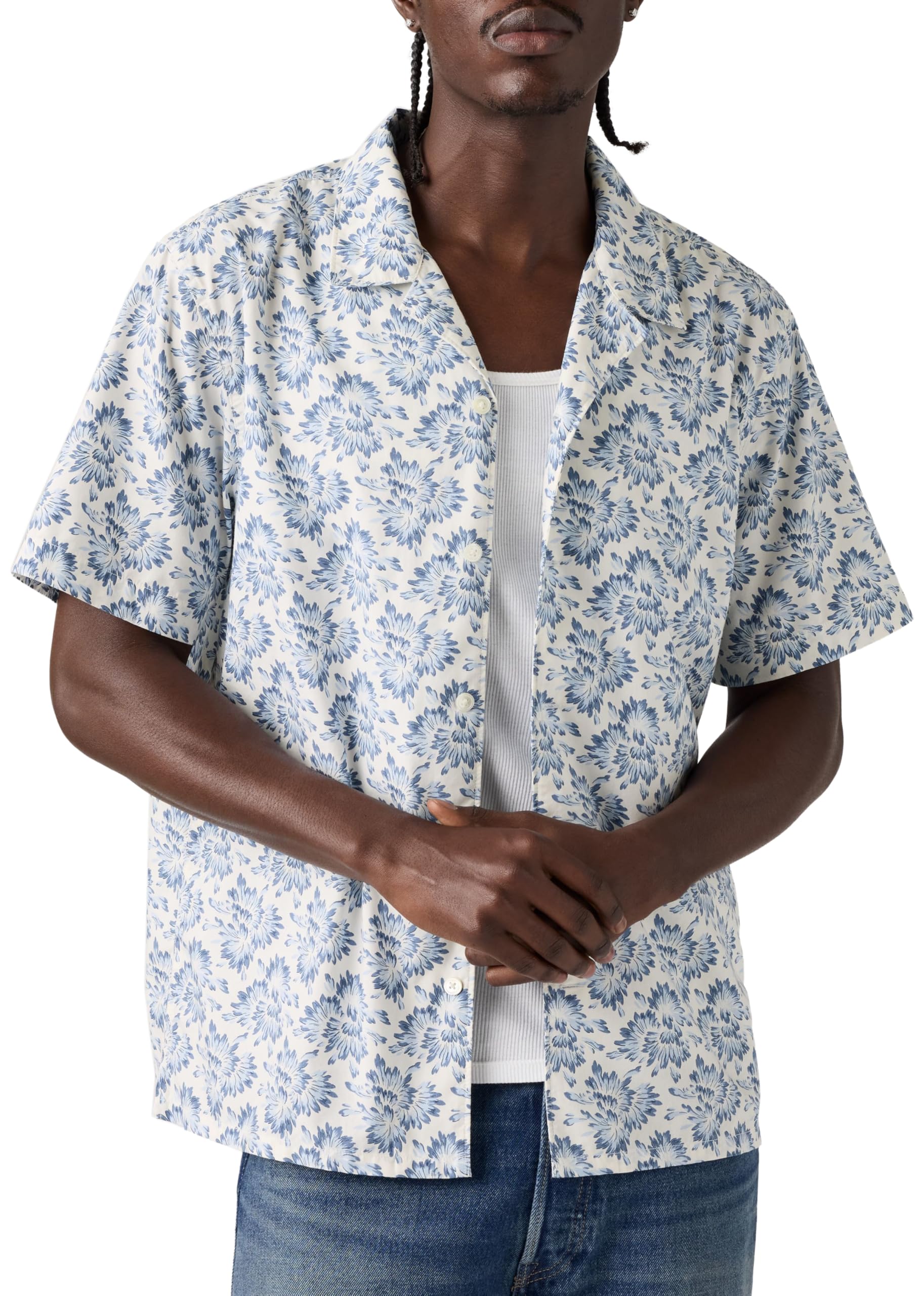 Levi's Herren Sunset No Pkt Camp - Standard Hemd mit Button-Down-Kragen (1er Pack)