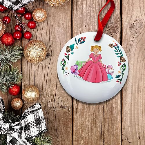 Miniatura 10 de Adorno de Navidad para niña bailarina, adorno de baile de ballerina, bailarina de Navidad, adorno colgante de árbol de Navidad, adorno rubio para