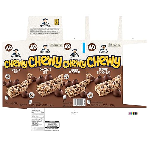 Miniatura 5 de Quaker Chewy Barras de granola con chispas de chocolate sin cacahuetes 40 unidades importadas de Canadá