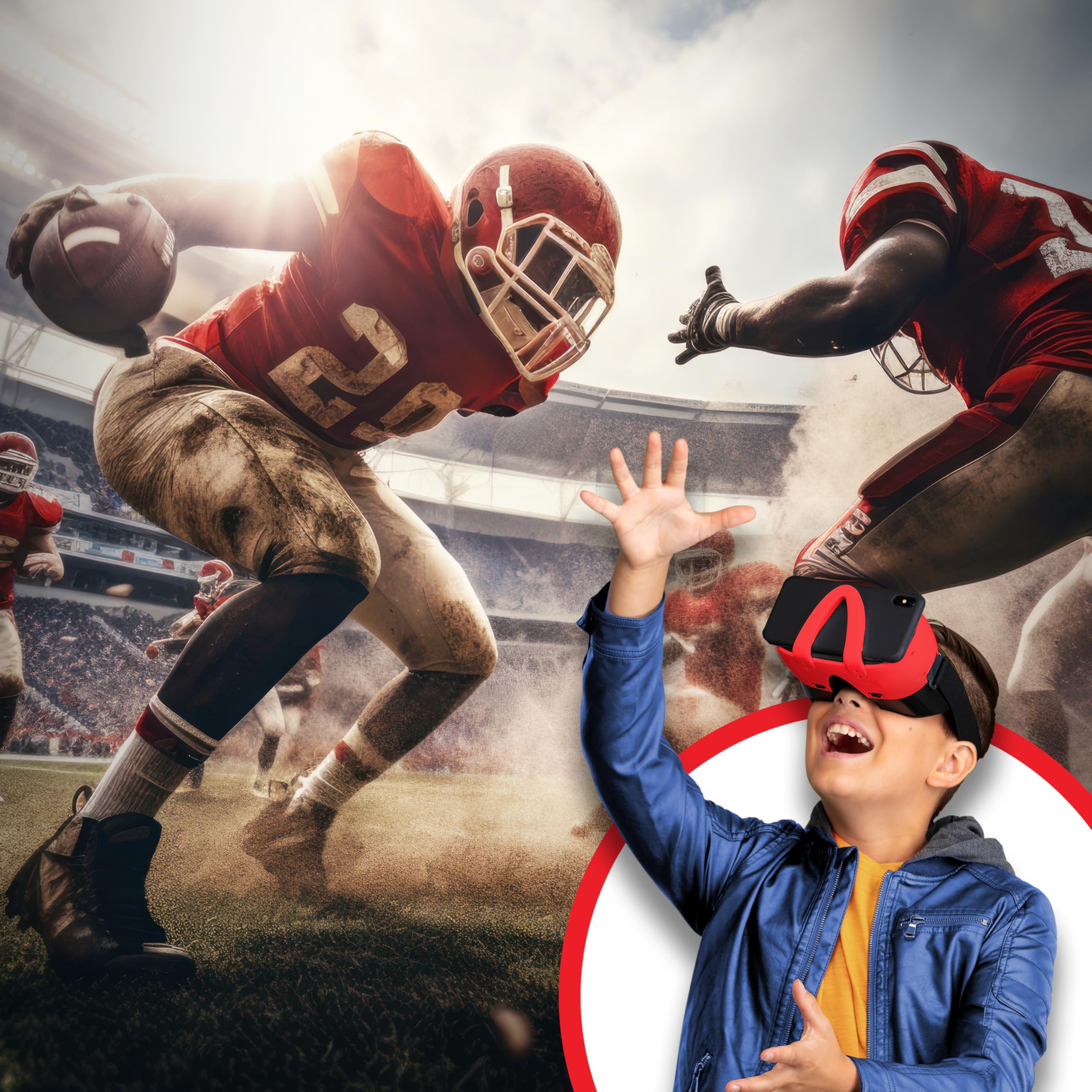 Abacus Brands Virtual Reality ESPN Gift Box - Illustrated Interactive VR Book and STEM Learning Activity Set