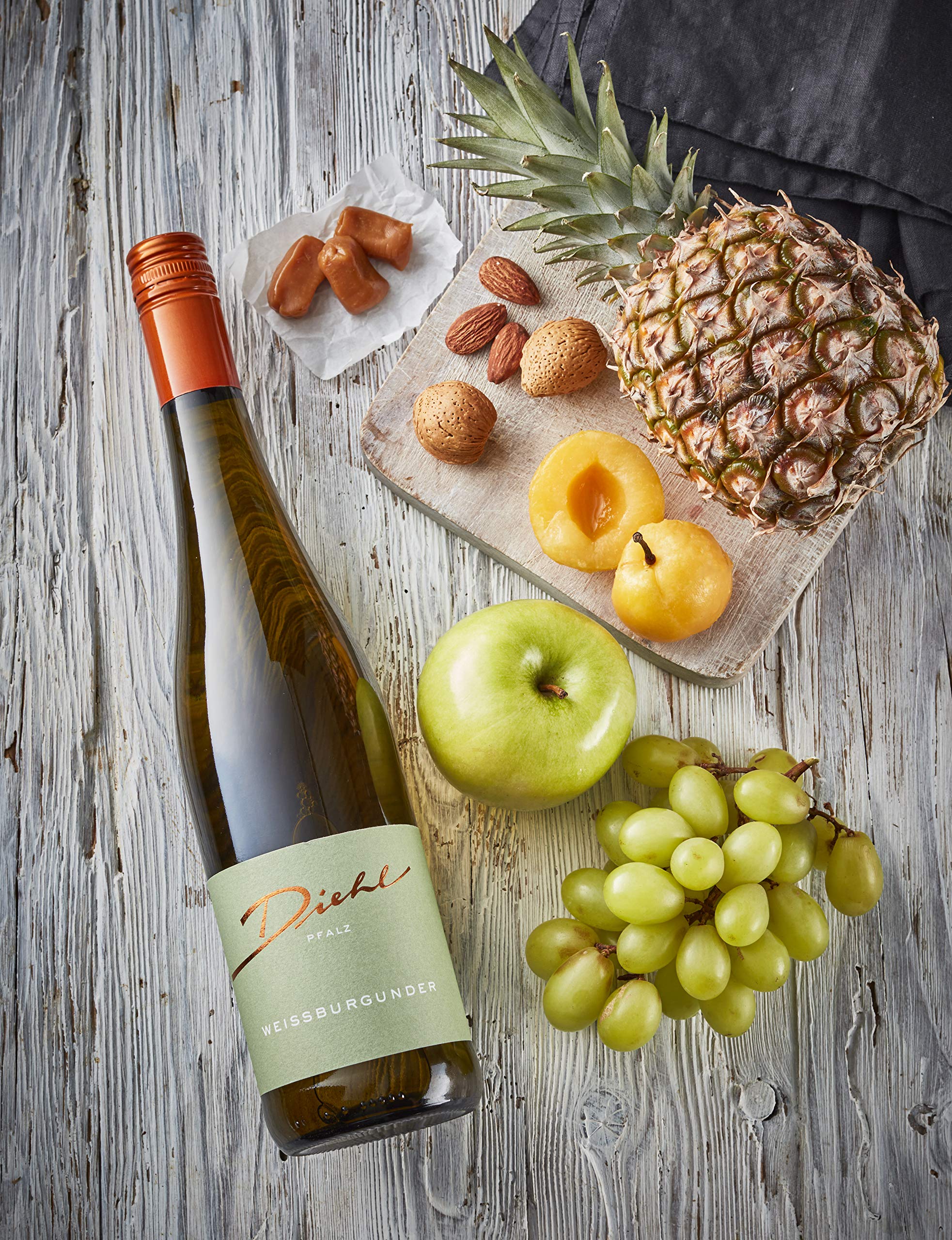 Weingut Diehl Weißburgunder – Trockener Weißwein aus der Wein-Region Pfalz (1 x 0,75l) (Packung mit 6)
