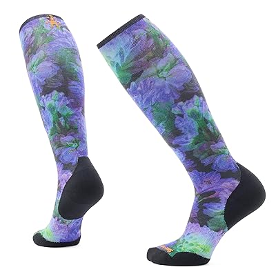 Smartwool Ski Targeted Cushion Electric Lotus Print Over The Calf Socks Women