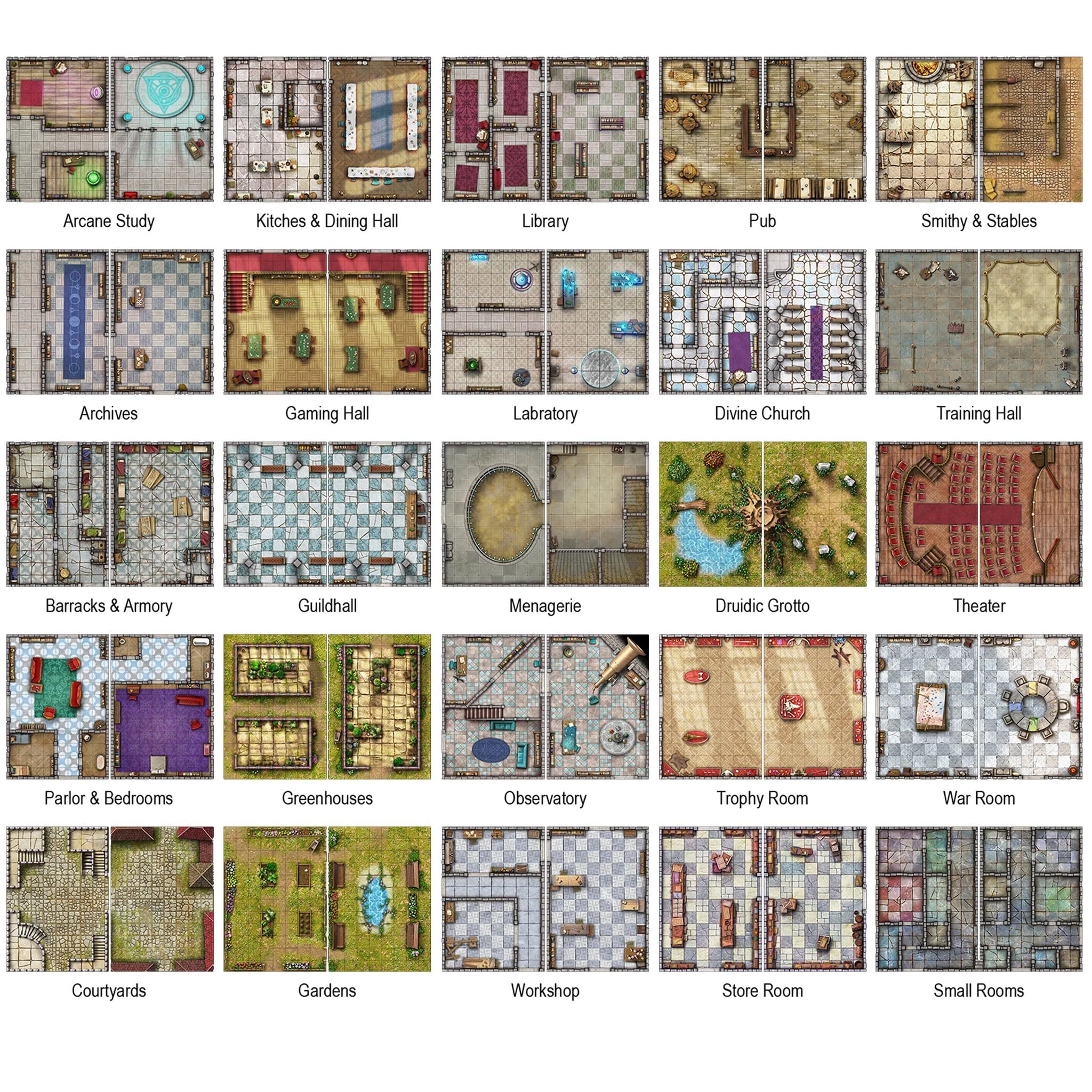 Loke BattleMats | Bastions yStrongholds | para Juego de rol