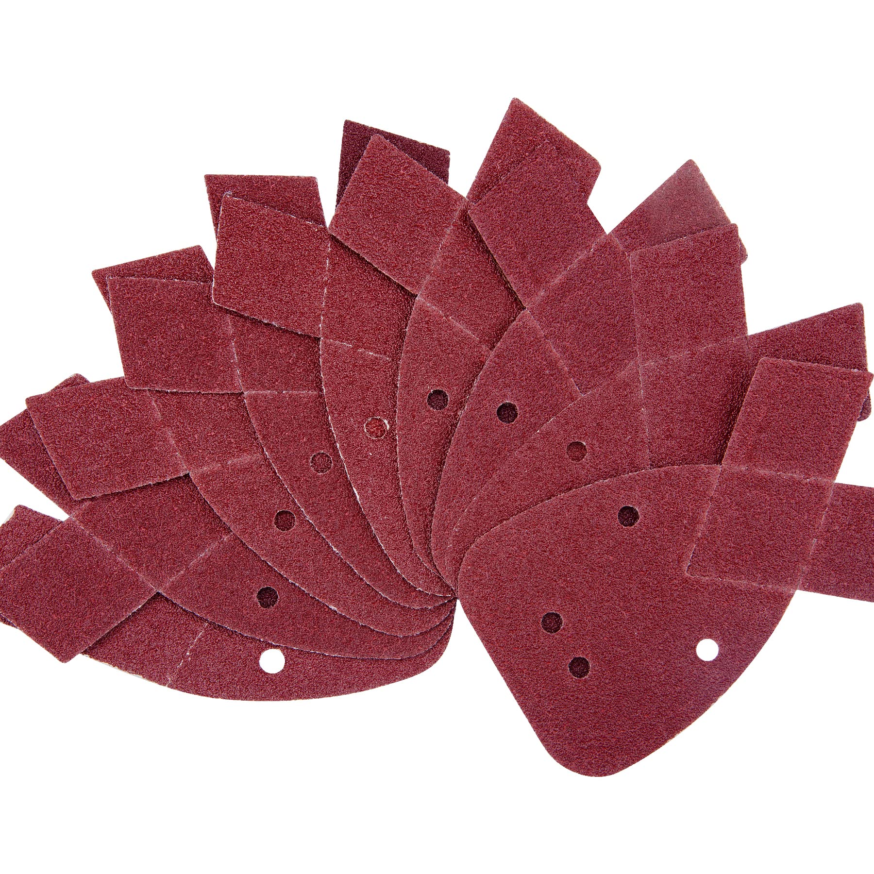 SIQUK 20 Piezas Hojas de Lija Mouse Papel de Lija Triangular 40 Grano Hojas de Papel Lijadora para Black and Decker Detail Palm Sander